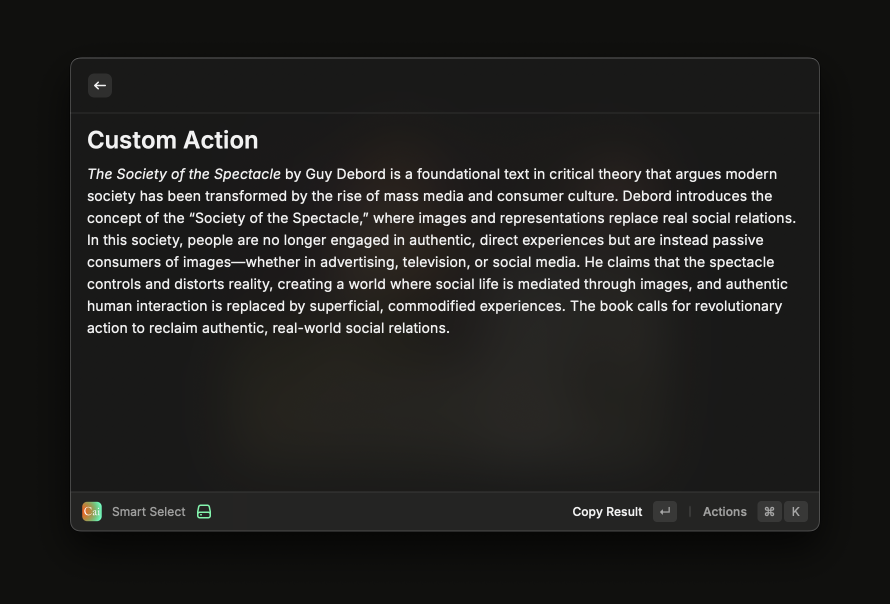 Execute custom commands demo